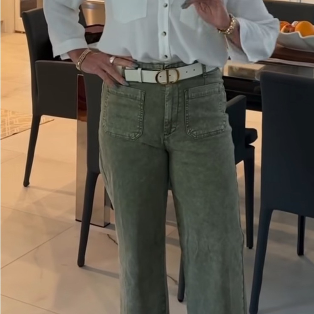 Bagatelle Collection Olive Green Wide Leg Trousers